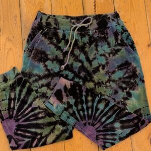 Tie-Dye Velour Joggers With Pockets